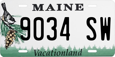 ME license plate 9034SW
