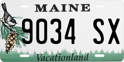 ME license plate 9034SX