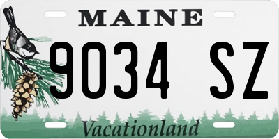 ME license plate 9034SZ