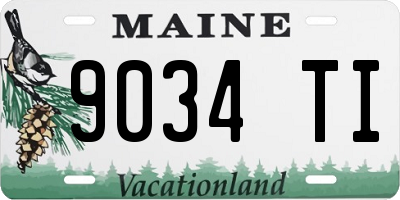 ME license plate 9034TI