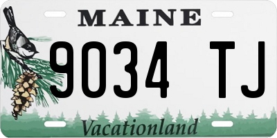 ME license plate 9034TJ