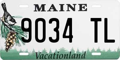 ME license plate 9034TL