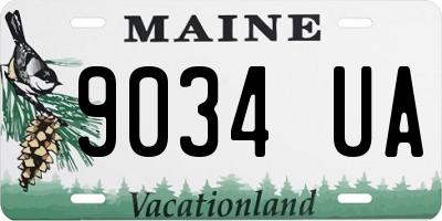 ME license plate 9034UA