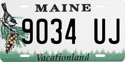 ME license plate 9034UJ