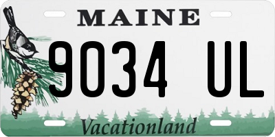 ME license plate 9034UL