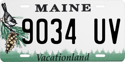 ME license plate 9034UV