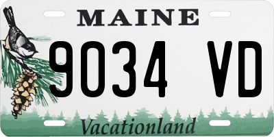 ME license plate 9034VD