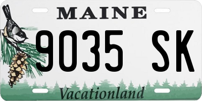 ME license plate 9035SK