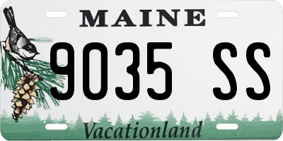 ME license plate 9035SS