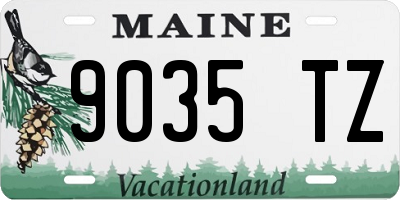 ME license plate 9035TZ