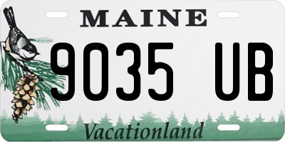 ME license plate 9035UB
