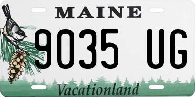 ME license plate 9035UG