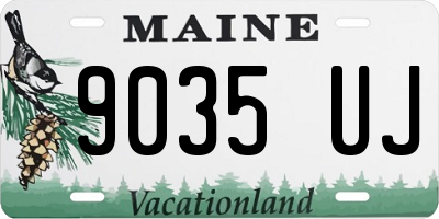 ME license plate 9035UJ