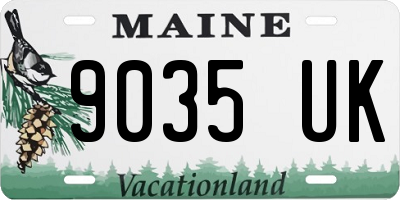 ME license plate 9035UK