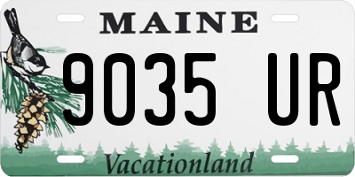 ME license plate 9035UR