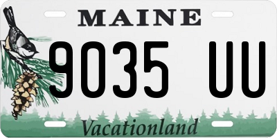 ME license plate 9035UU