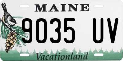 ME license plate 9035UV