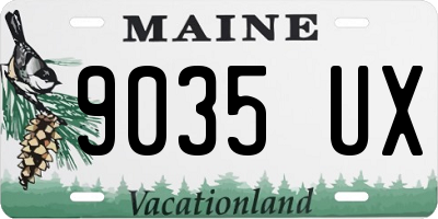 ME license plate 9035UX