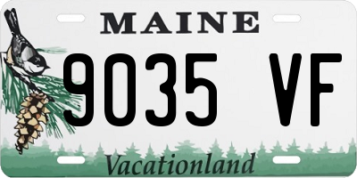 ME license plate 9035VF