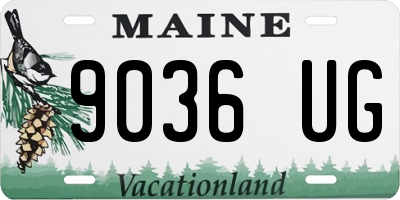 ME license plate 9036UG