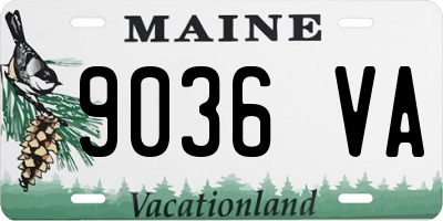 ME license plate 9036VA