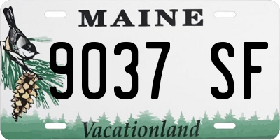ME license plate 9037SF