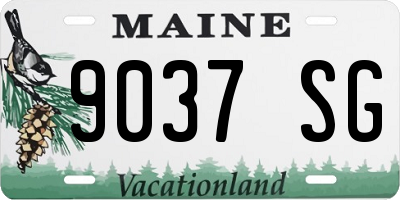 ME license plate 9037SG