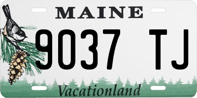 ME license plate 9037TJ