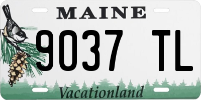 ME license plate 9037TL