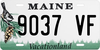 ME license plate 9037VF