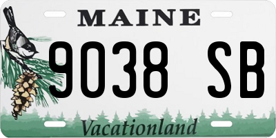 ME license plate 9038SB