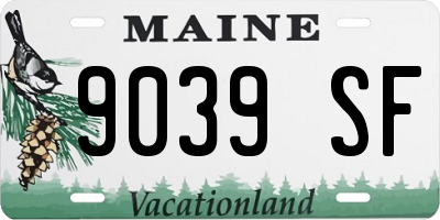 ME license plate 9039SF