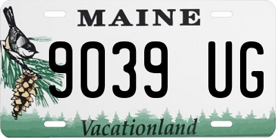 ME license plate 9039UG