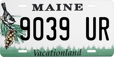 ME license plate 9039UR