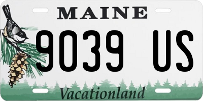 ME license plate 9039US