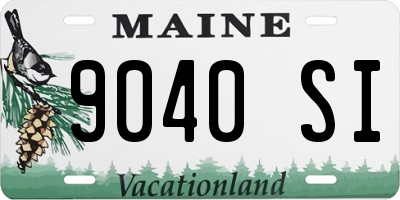 ME license plate 9040SI