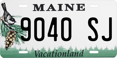 ME license plate 9040SJ