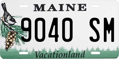 ME license plate 9040SM