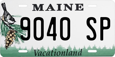ME license plate 9040SP