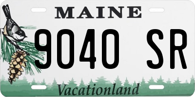 ME license plate 9040SR