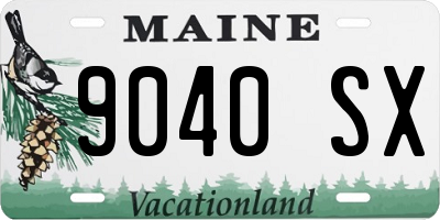 ME license plate 9040SX