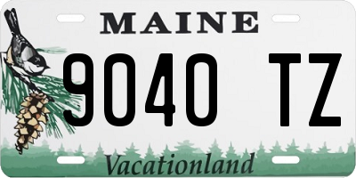 ME license plate 9040TZ