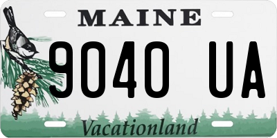 ME license plate 9040UA