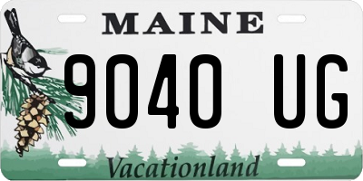ME license plate 9040UG