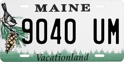 ME license plate 9040UM