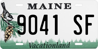 ME license plate 9041SF