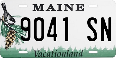 ME license plate 9041SN