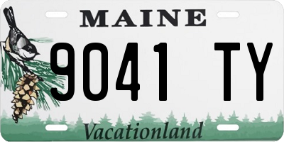 ME license plate 9041TY