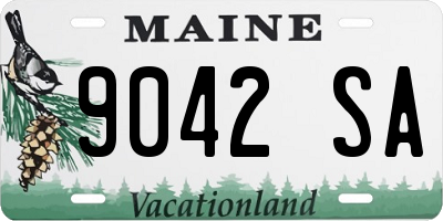 ME license plate 9042SA