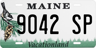 ME license plate 9042SP